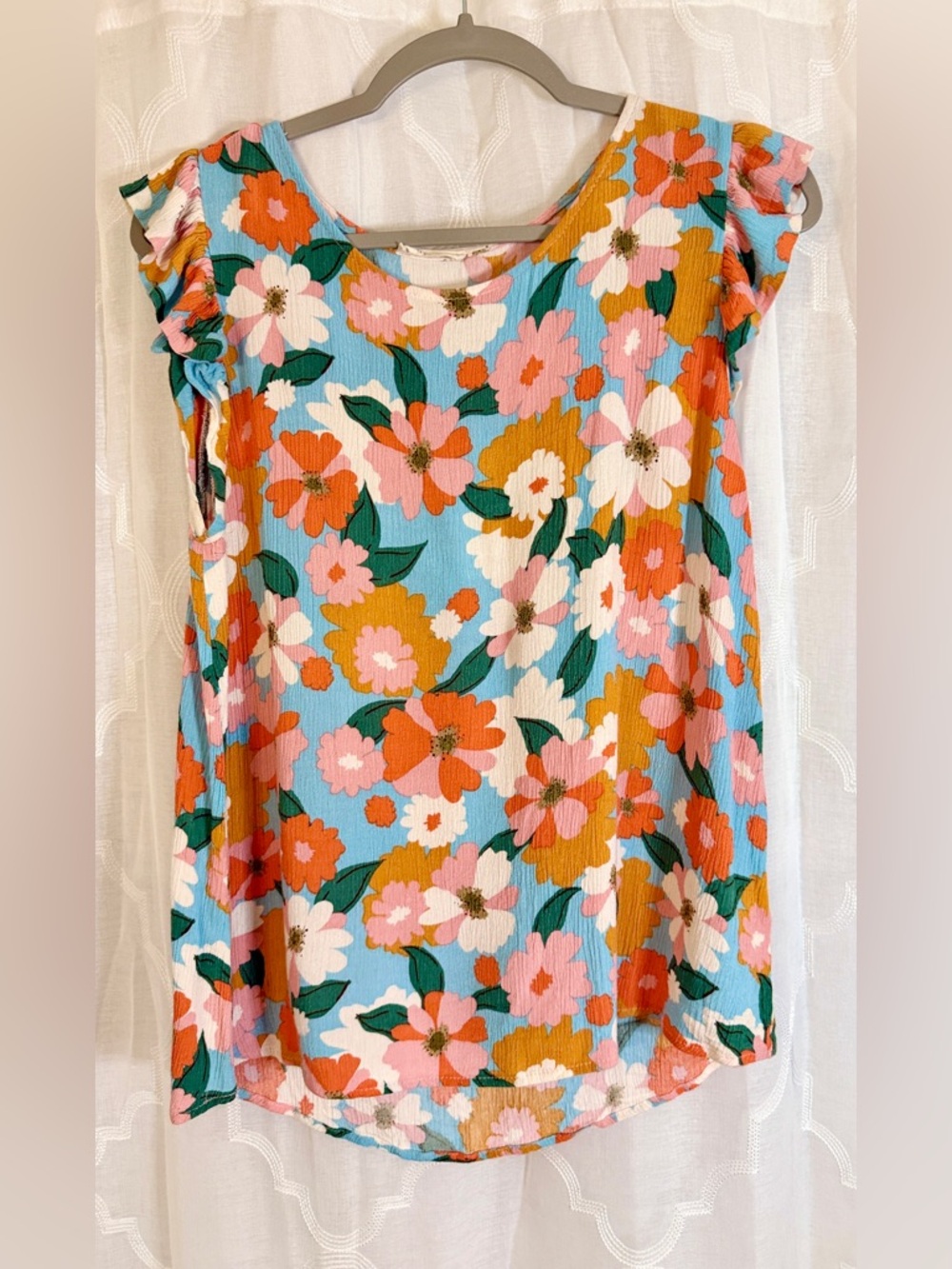 Les Amis Floral Shift Dress Size Medium Multicolor Spring Retro 🌸🌺🌼